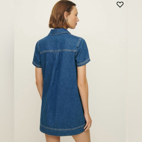 Reformation Harlee denim dress - size 6 - Picture 2 of 4